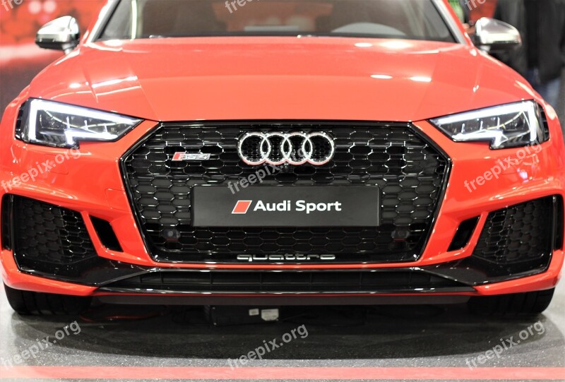 Car Audi Sport Rs4 Quattro Auto Show Zagreb 2018 Modern Technology Power