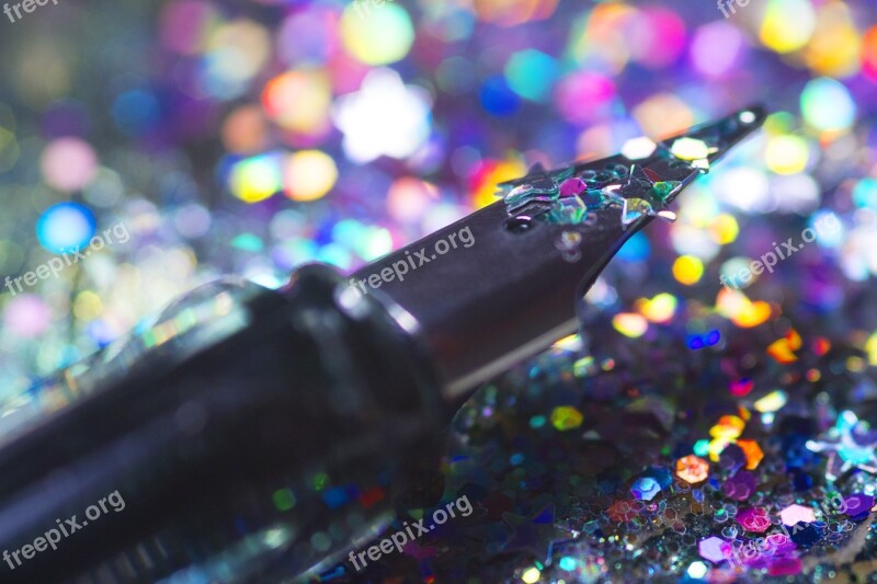 Filler Fountain Pen Blur Bokeh Write