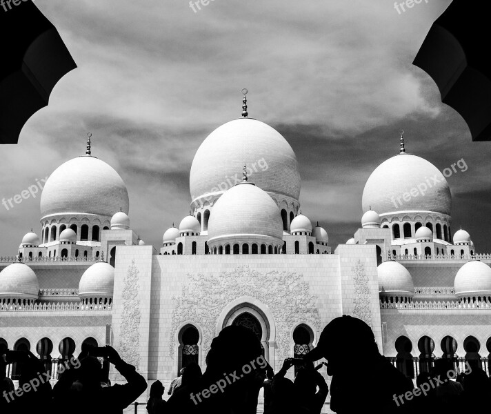 Abu Dhabi Minaret Religion Dome Architecture