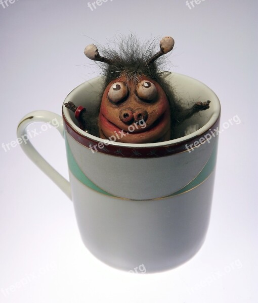 Cup Fairytale Character Dolls Humor Cartoon