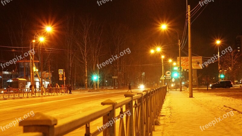 Street Megalopolis Road Traffic Twilight