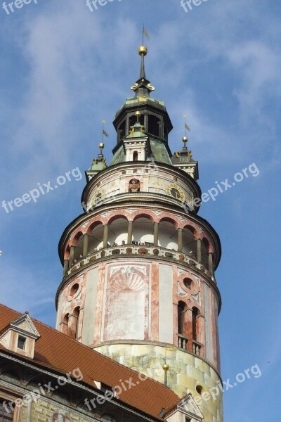 Cesky Krumlov Church Tower Czech Free Photos