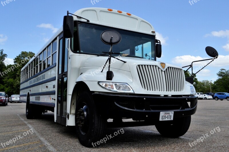 Charter Bus Church Bus School Bus White Vehicle