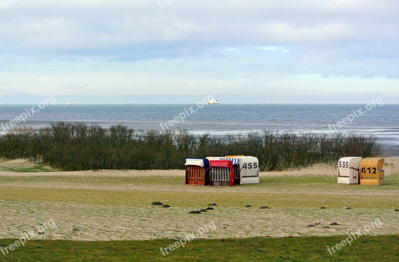 North Sea Beach Beach Chair Landscape Nature