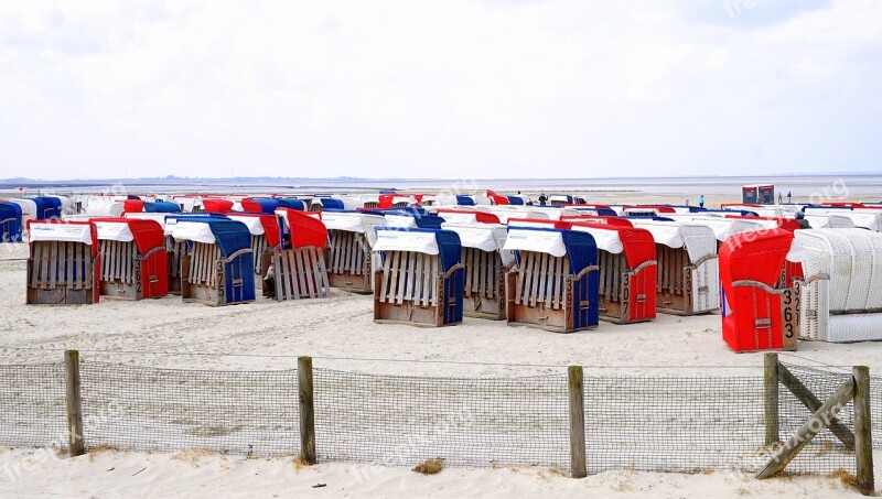 Beach Chair Coast Beach North Sea Travel