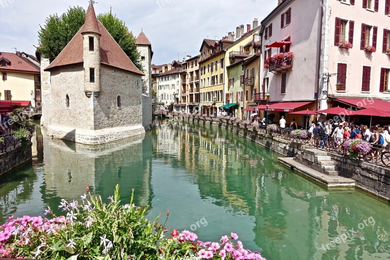 Annecy Architecture Canal Water Landmark France