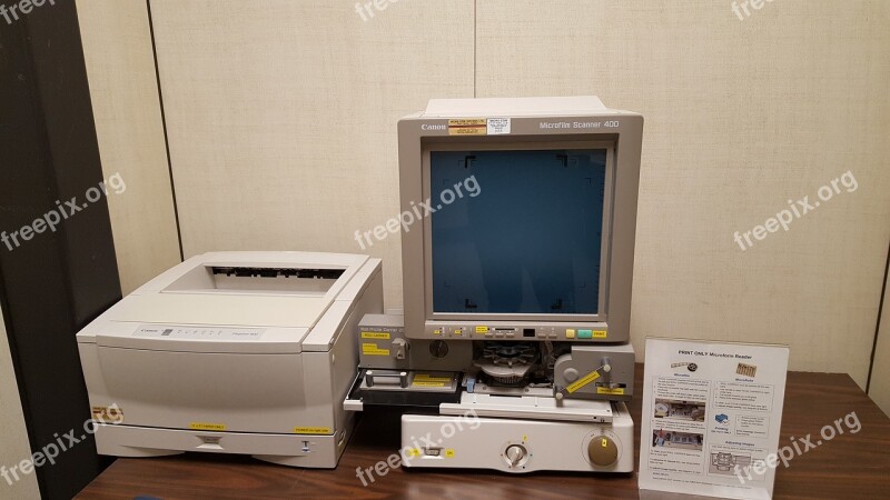 Obsolete Technology Microfilms Microform Scanner Free Photos