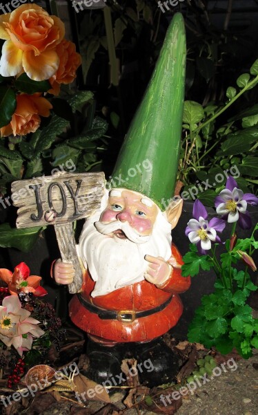 Gnome Night Garden Flowers Cute Free Photos