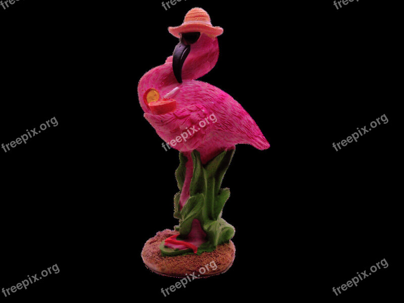 Flamingo Pink Statue Tropical Decoration