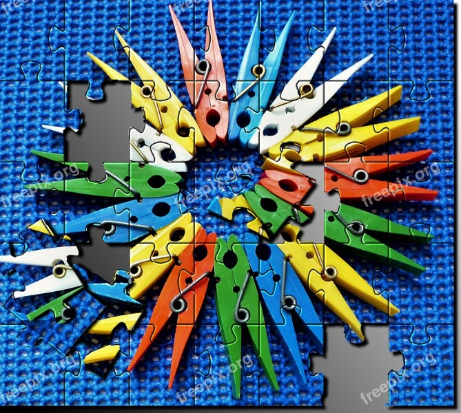 Clamp Equipment Pin Clothespin Puzzle