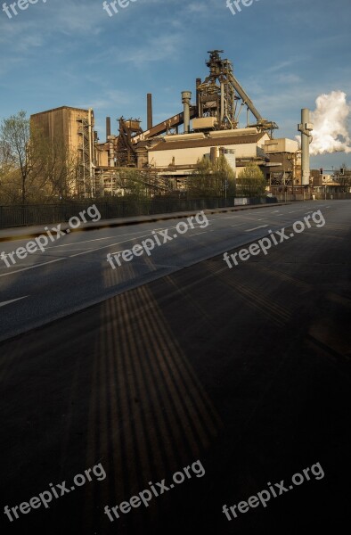 Industry Factory Heavy Industry Steel Mill Road