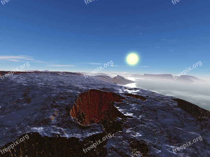 Drone Landscape Crater Vulcano Seashore