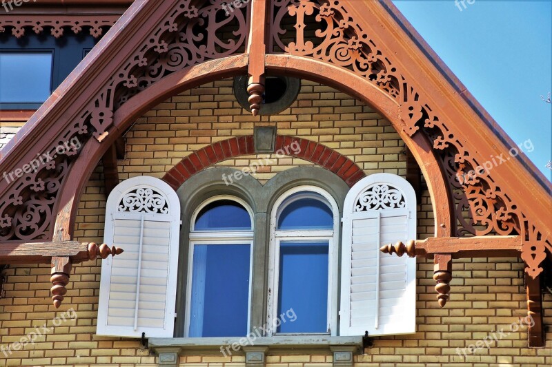 The Roof Of The Attic Old Window Okienice Wooden