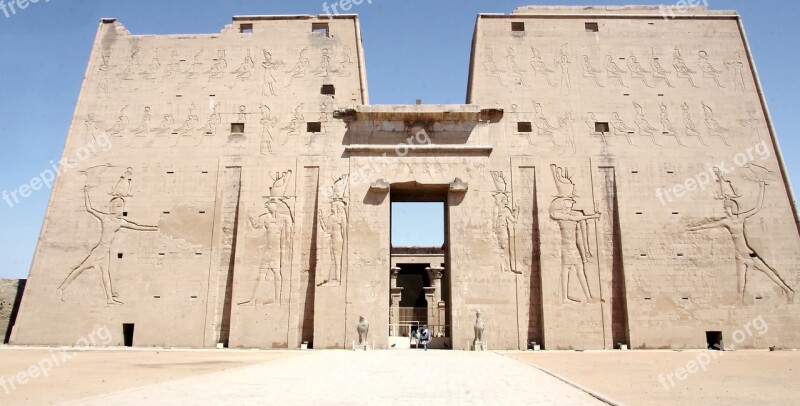 Egypt Edfu Temple Architecture Facade