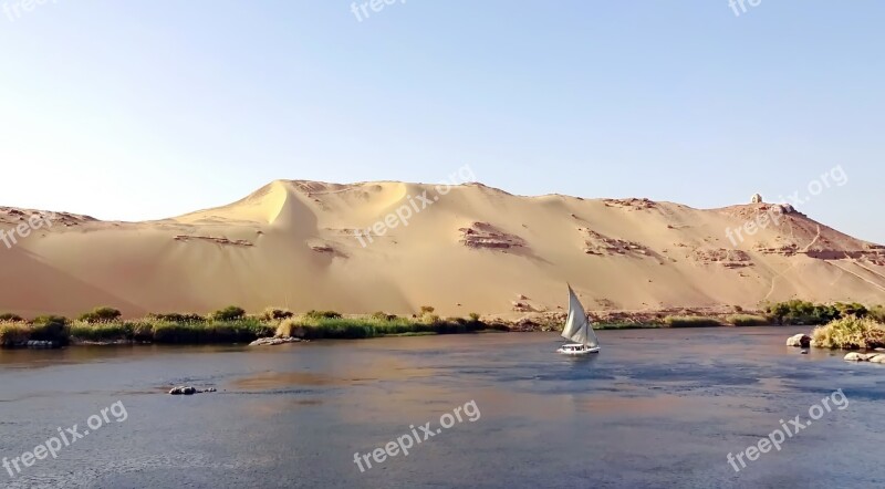 Egypt Aswan Nile First Cataract Felucca