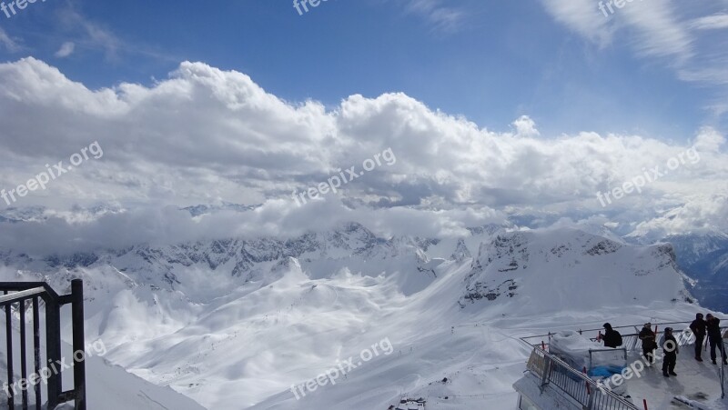 Snow Nature Panorama Winter Mountain