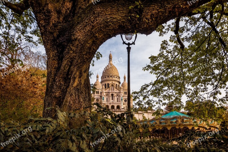 Paris Montmartre Sacred Heart France Basilica