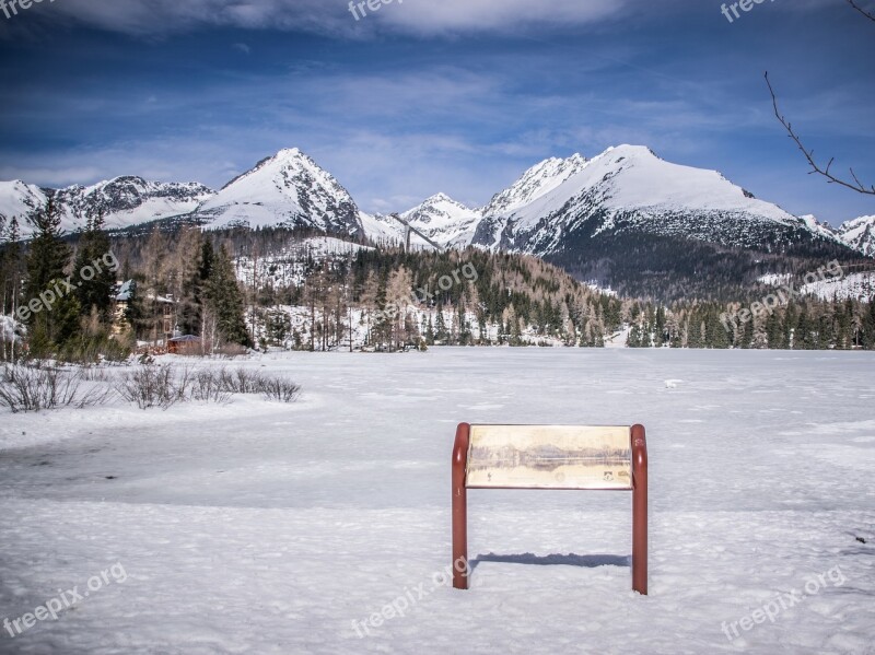 Frozen Lake Panorama Winter Nature Ice