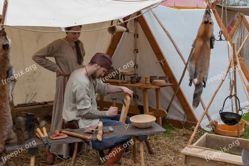 People Wood Artisan Carpenter Medieval