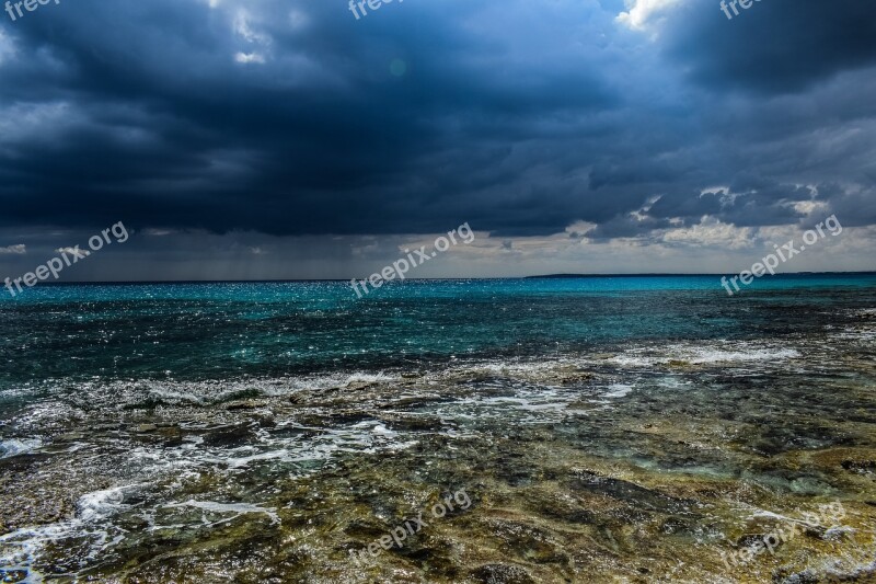 Stormy Clouds Sea Water Sky Travel