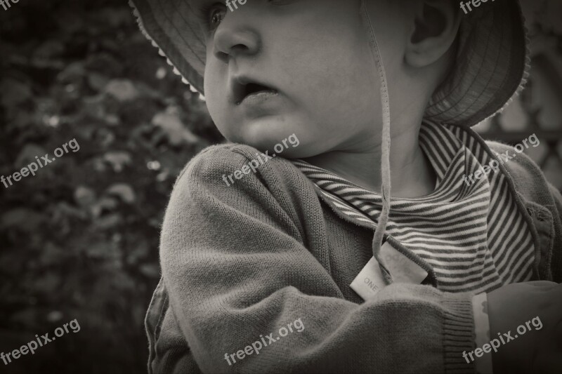 People Portrait Facial Expressions Children Black And White