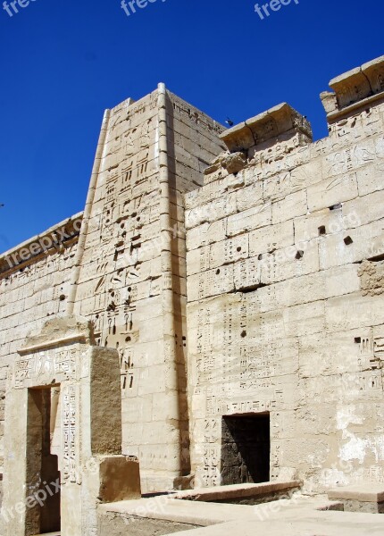 Egypt Thebes Luxor Temple Medinet Habu