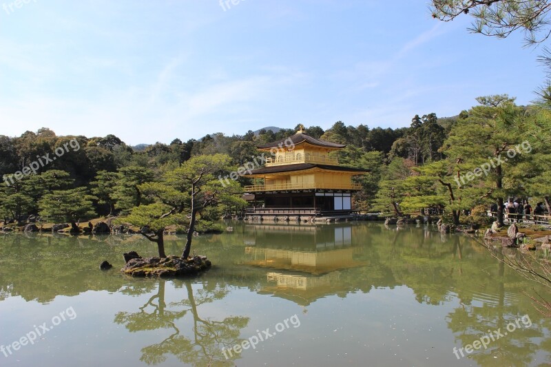 Temple Japan Zen Kinkakuji Temple Japanese Garden