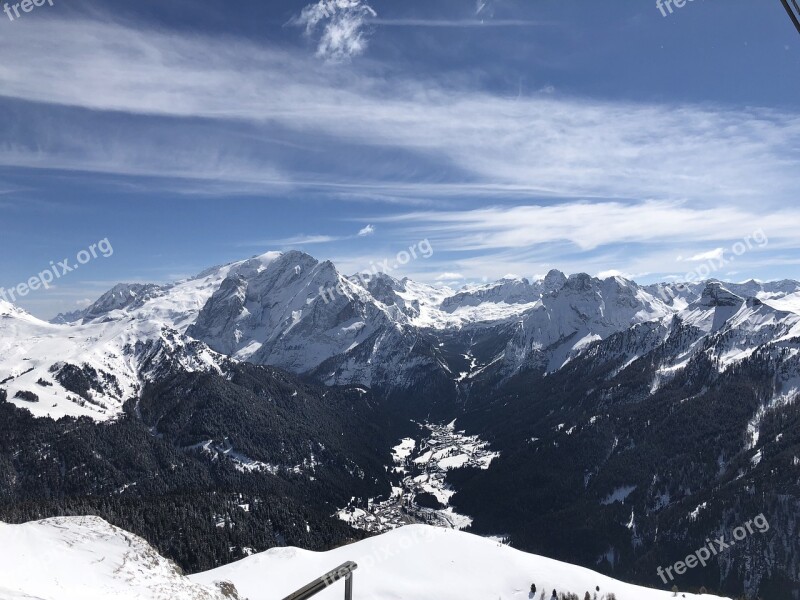 Snow Mountain Winter Panoramic Ice