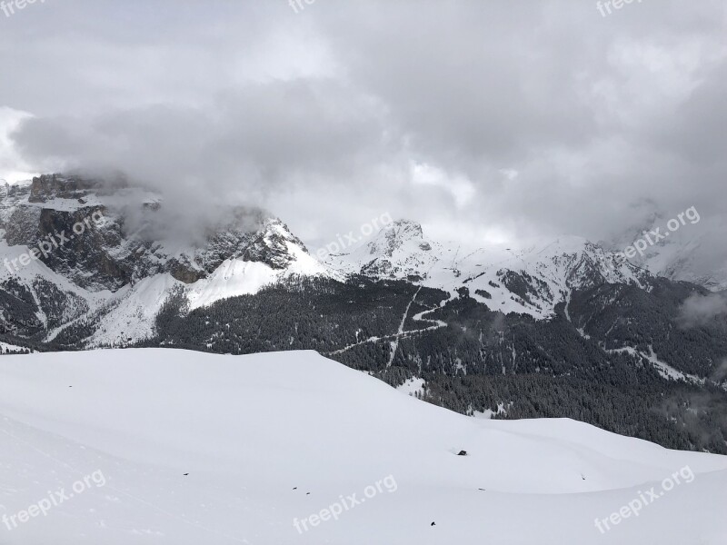 Snow Mountain Winter Panoramic Cold