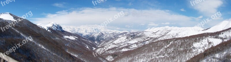 Snow Nature Winter Panoramic Panoramic Image