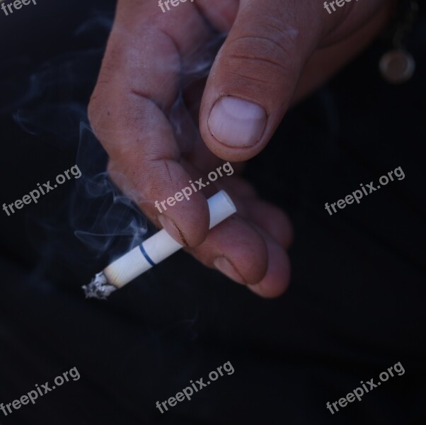 Cigarette Tobacco Smoke Smoking Hand