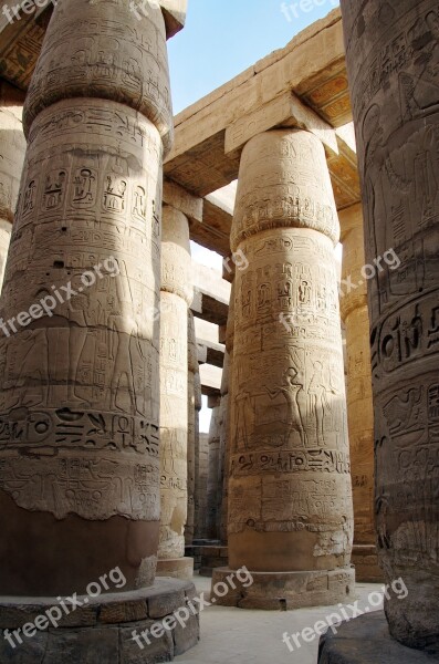 Egypt Karnak Temple Amen Colonnade