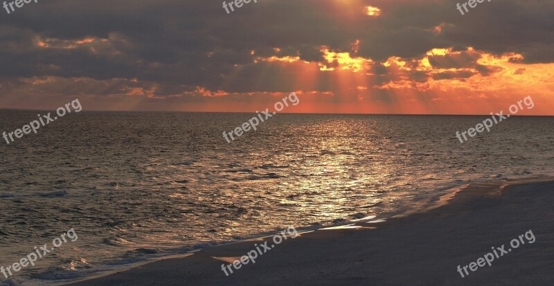 Water Sunset Sea Nature Dawn