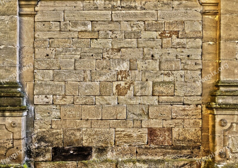 Wall Sandstone Wall Facade Historically Texture