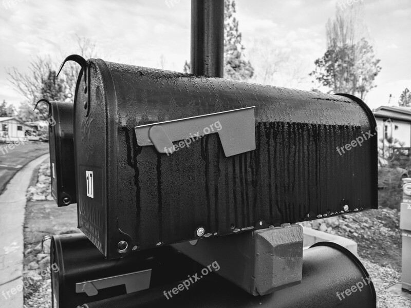 Mailbox Black And White Rural Free Photos