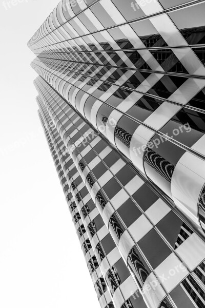 San Francisco Business Tower Building Black And White