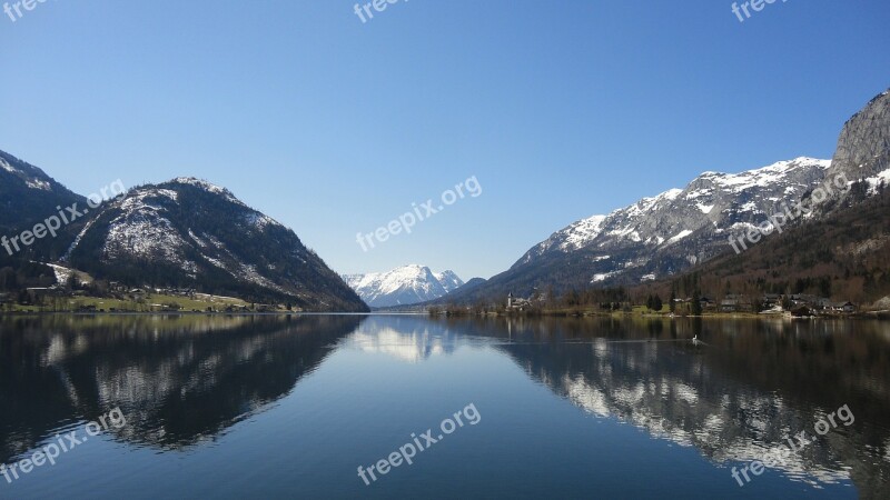 Nature Snow Panorama Mountain Waters