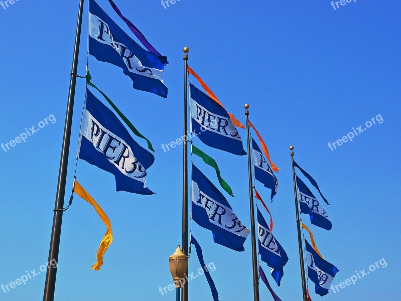 Flag Pole Poles Wind Outdoors