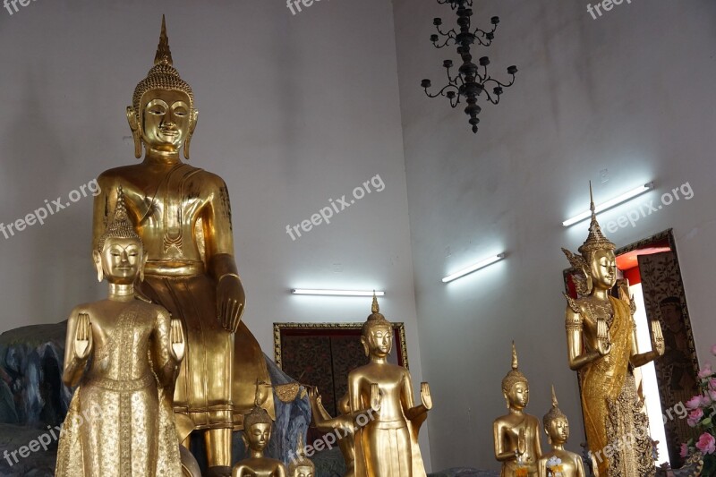 Golden Buddha Religion Travel Statue