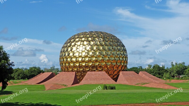 Nature Grass Sky Matrimandir Auroville