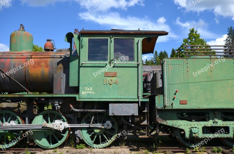 Locomotive Old Rust Train Vintage