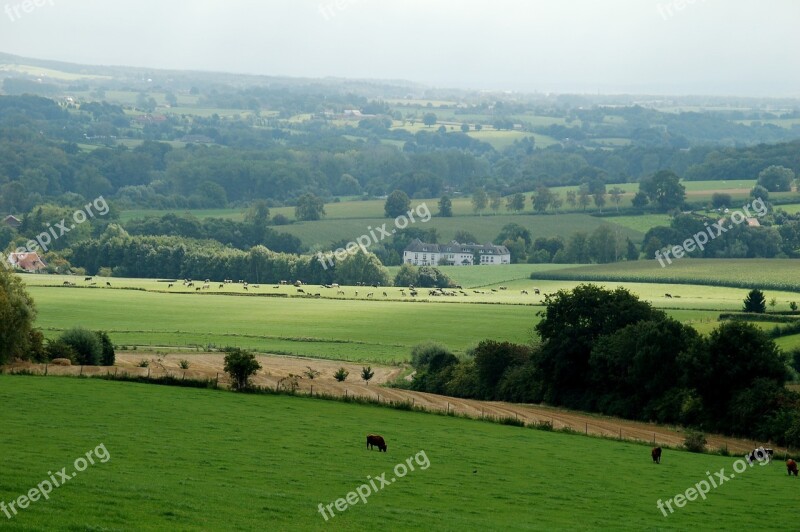 Landscape Field Nature Panoramic Castle