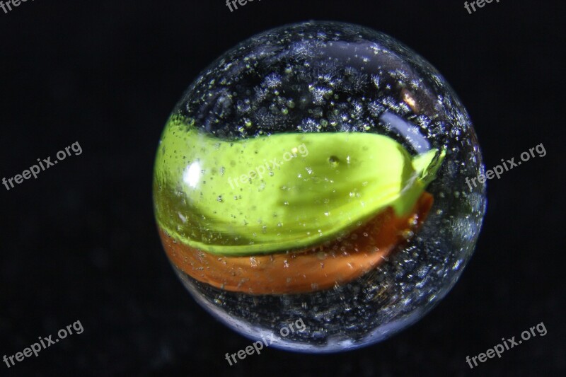 Marble Glass Glass Ball Transparent Yellow