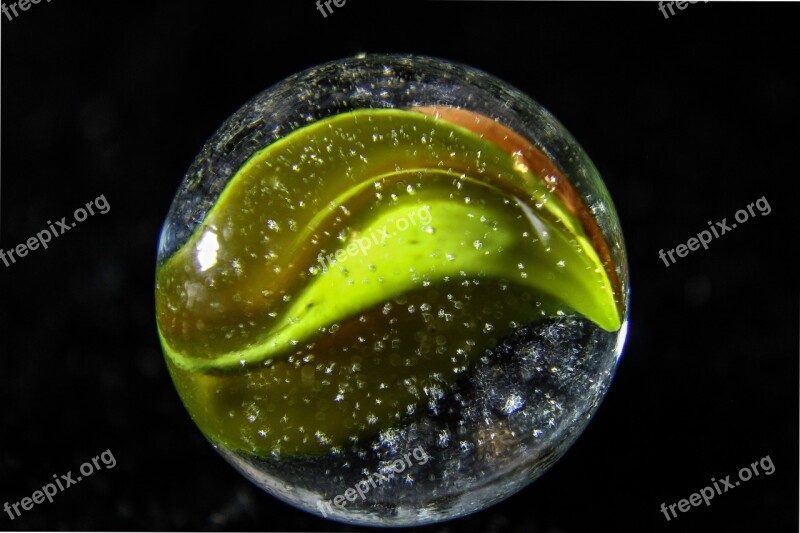 Marble Glass Glass Ball Transparent Yellow