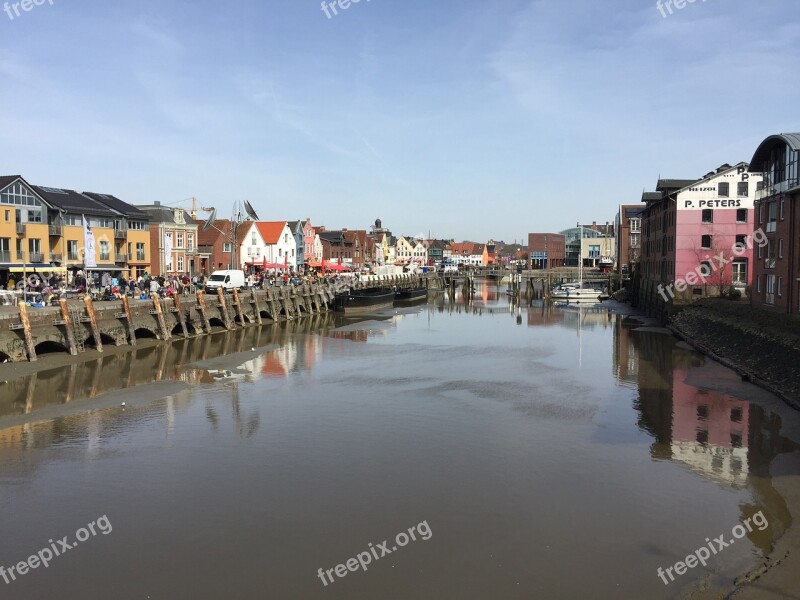 Husum Port Coast North Sea Ebb