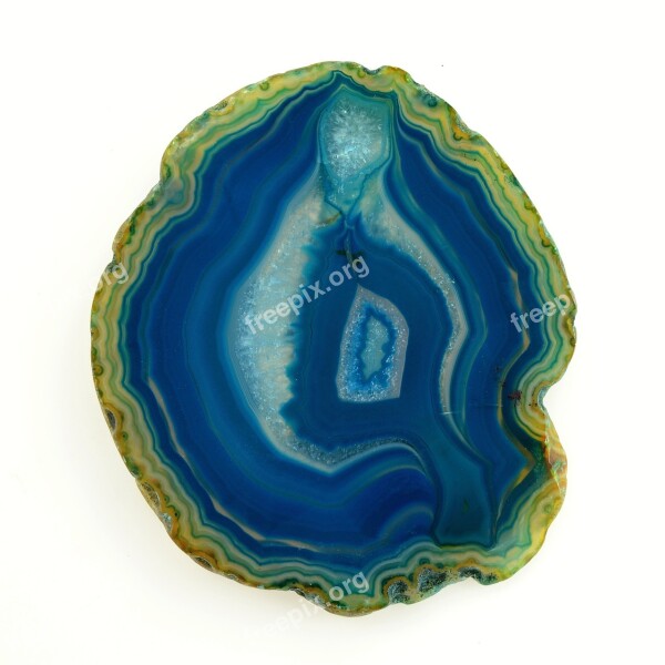 Agate Precious Stone Mineral Semi-precious Stone Blue