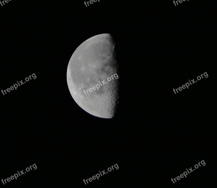 Nature Moon Satellite Crater Shadow