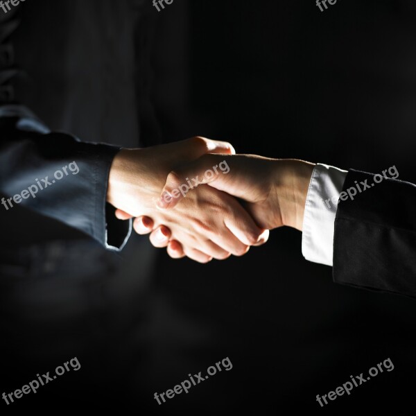 Business Cooperation Handshake People Agreement