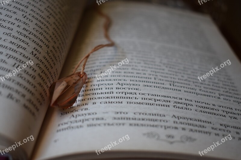 Book Poetry Literature Pendant Reading