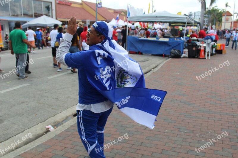 People Street City El Salvador Salvadorian